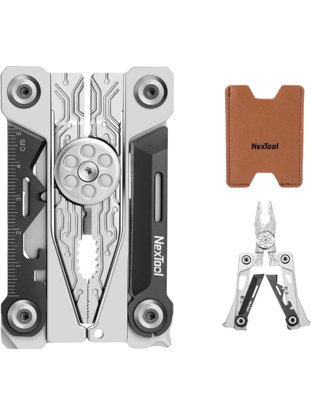 Compact Silver Blade EDC Multitool Credit Card Size, Versatile Pocket Tool